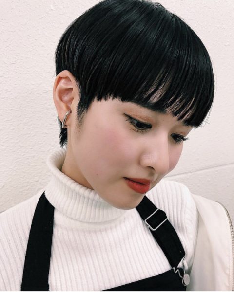 刈り上げ女子,ショート,インスタ,刈上げ